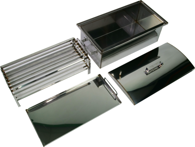 Коптильня двухъярусная нержавейка БК.06+сумка из брезента в подарок